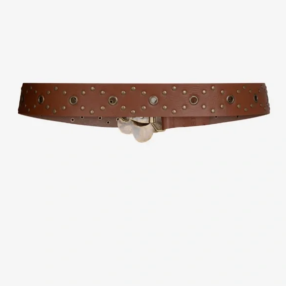 NWT SPELL DAISY STUDDED BELT ANTIQUE TAN Daisy Studded Belt – SPELL - USA main image 2
